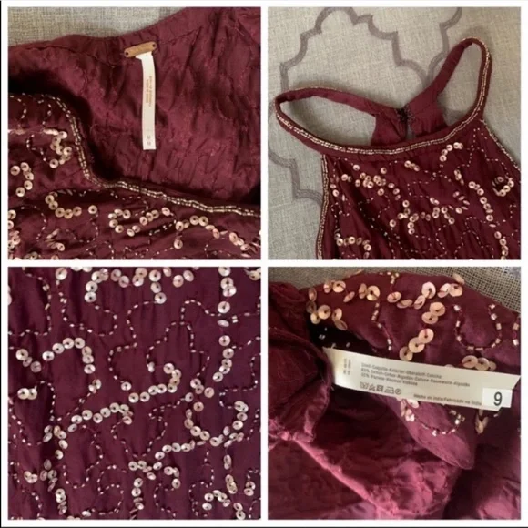 STUNNING RARE Free People Sassy Glam! Sequin Open Back Flying High Mini Dress - Picture 8 of 16